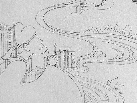 清明节气插画。
