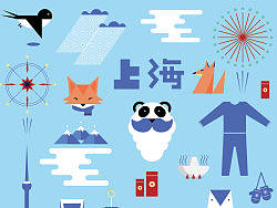 上海冬天 插画