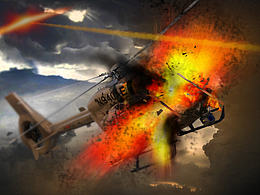 直升機炸毀海報