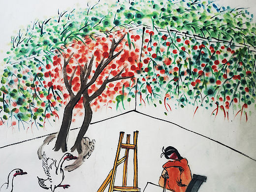 春日里画画写生