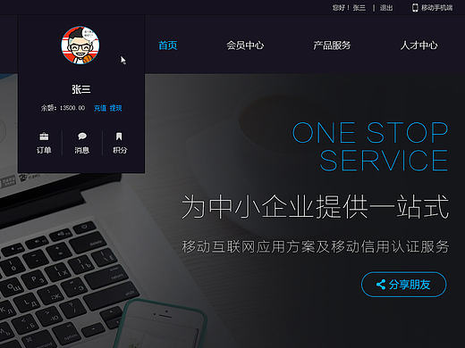 平台网站，会员网站
