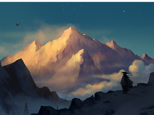 日照金山（个人主页-ZNjAxODUyOTY=） - 创作习作 - 站酷设计师菠萝上的脆皮原创素材 - 站酷ZCOOL