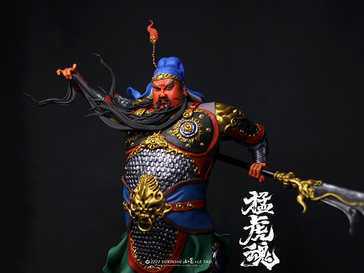 手捏粘土人偶手办三国演义关羽面塑彩塑【塑新斋潘纪】