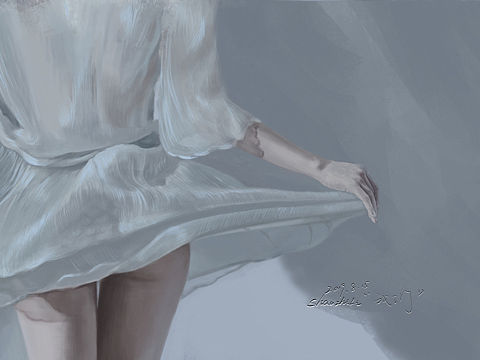 手绘插画。多多指教