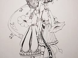 【原创手绘】喇叭花双子