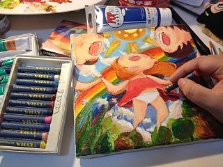 丙烯小画～（部分过程，手机渣像素）（个人主页-ZNTI2MjI0MA==） - 创作习作 - 站酷设计师羅北北_原创素材 - 站酷ZCOOL