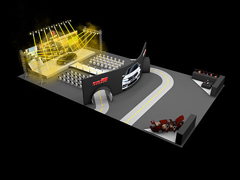 C4D三合一電腦燈xBeamlamps舞臺(tái)效果圖演示（個(gè)人主頁(yè)-ZNDU5MjQ1MzY=） - 其他三維 - 站酷設(shè)計(jì)師星光舞美設(shè)計(jì)原創(chuàng)素材 - 站酷ZCOOL