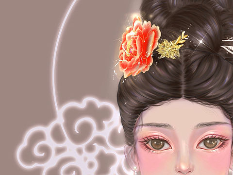 原创插画|古风唐朝女生|长安回忆