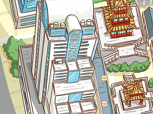 无锡崇安寺手绘地图