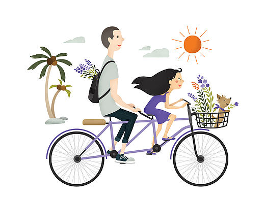 婚礼请柬插画