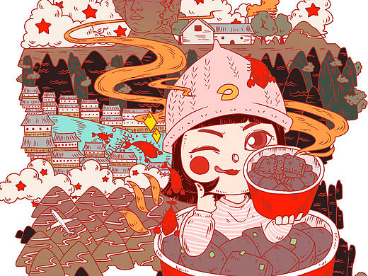 「毕设」各省的插画（一）