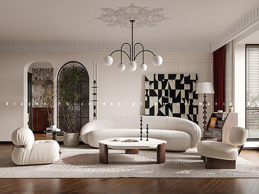 法式客餐厅——白龙马效果图