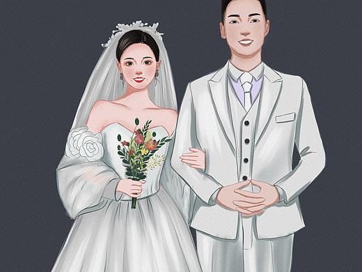 手绘婚纱照