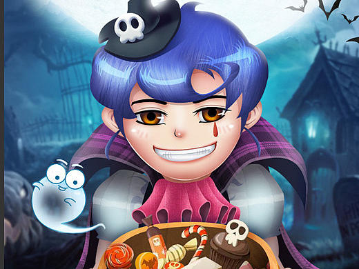 九游萬(wàn)圣節(jié)閃屏（個(gè)人主頁(yè)-ZMTg4MTEyNTI=） - 商業(yè)插畫 - 站酷設(shè)計(jì)師罡任原創(chuàng)素材 - 站酷ZCOOL