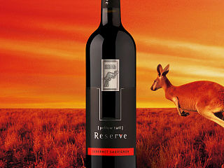 前几天设计的品闰酒业澳洲黄尾袋鼠红酒的详情图设计