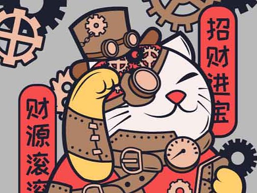 赛博朋克招财猫