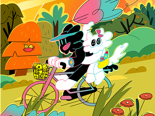 原创ip顶顶猫-骑进秋天 day10