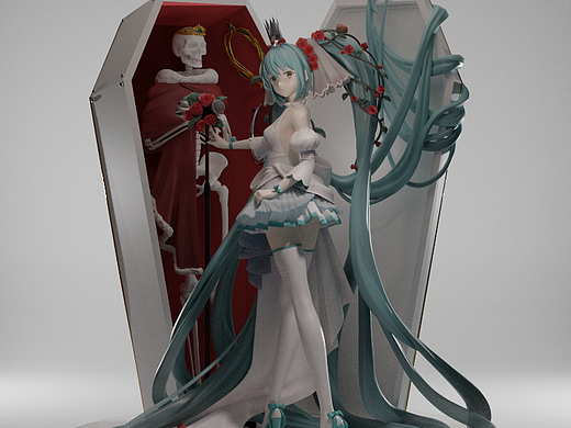 Dolphin 初音未来 2022夏che手办大赛作品 zbrush建模