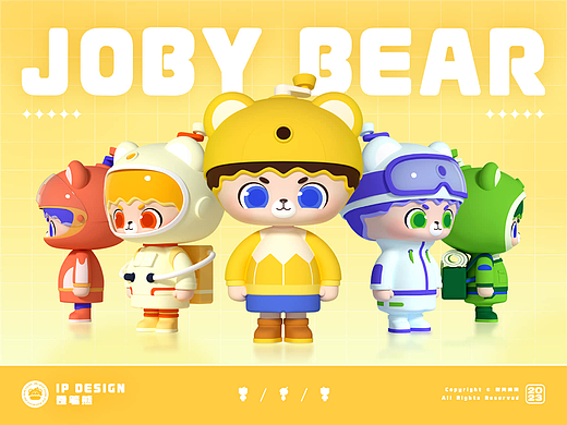 潮玩IP形象设计-卷笔熊Joby Bear