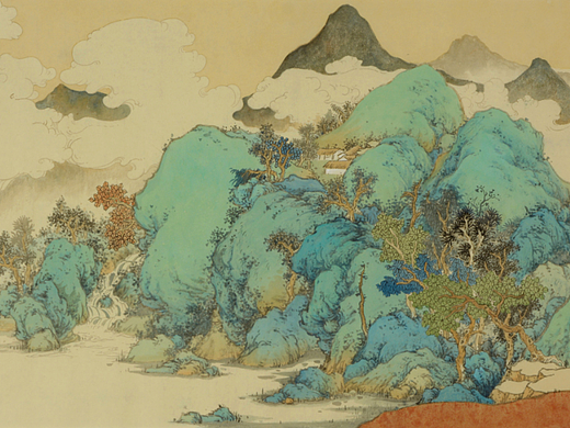 横幅青绿山水