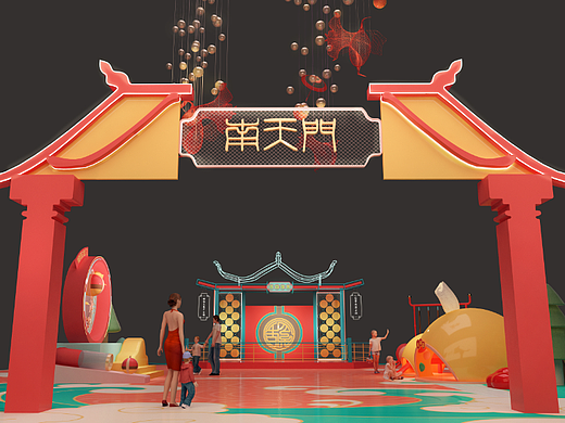 商场开业中庭美陈