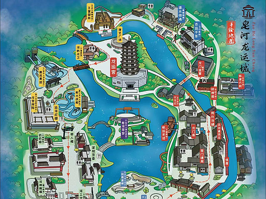 景区手绘地图定制