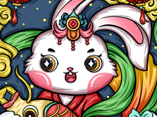 2023兔年国潮插画（个人主页-ZNjI3MjQzNjA=） - 商业插画 - 站酷设计师权一原创素材 - 站酷ZCOOL