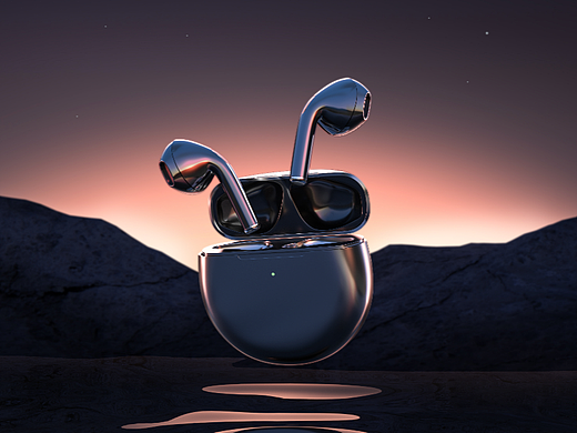 藍(lán)牙耳機(jī)渲染(二)（個(gè)人主頁(yè)-ZNTk5MjEwMDQ=） - 電商 - 站酷設(shè)計(jì)師侃侃視覺原創(chuàng)素材 - 站酷ZCOOL