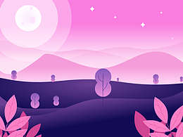 漸變插畫背景圖