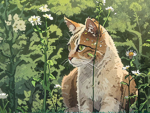 猫咪与菊