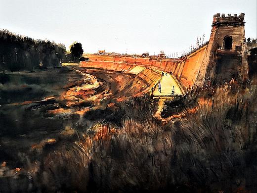 古镇外的护城墙