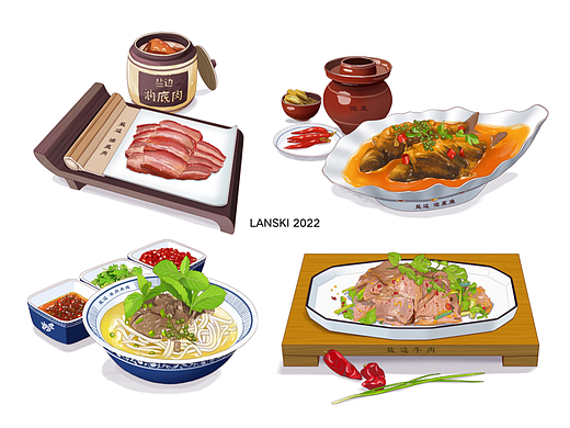 攀枝花盐边丨美食插画