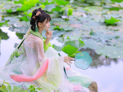 夏日荷花汉服|客片
