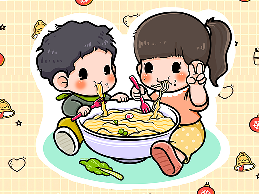 把孩子们的照片改成小漫画