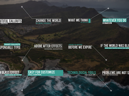 AE模板 | 标注标题动画公司演示文稿、商业幻灯片