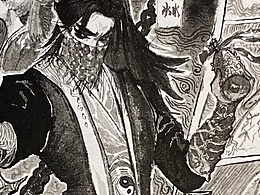 毛筆宣紙作畫(huà)