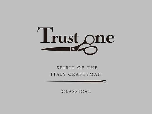 服装设计师品牌【trust one】logo提案