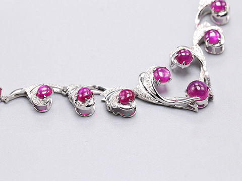 星光红宝项链-浪花（个人主页-ZMzExMzY2MzI=） - 首饰设计 - 站酷设计师Leeeeyiing原创素材 - 站酷ZCOOL