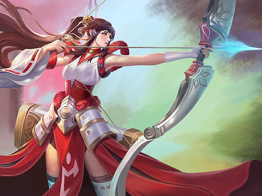 王者荣耀-伽罗（个人主页-ZMzI5NzE5Mjg=） - 游戏原画 - 站酷设计师拷贝美工卡卡师原创素材 - 站酷ZCOOL