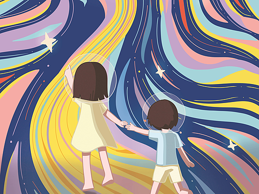 與星星對畫--待你欣賞我的世界（個人主頁-ZNjgwOTUzNjQ=） - 兒童插畫 - 站酷設(shè)計師熏熏魚原創(chuàng)素材 - 站酷ZCOOL