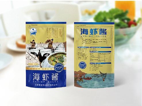 無棣海蝦醬海洋食品包裝設(shè)計（個人主頁-ZMTk0MTgzNzY=） - 包裝 - 站酷設(shè)計師zhengbangsheji原創(chuàng)素材 - 站酷ZCOOL