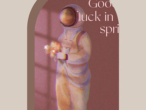 祝你春天好运 procreate插画（个人主页-ZNTE2NDEzNDQ=） - 创作习作 - 站酷设计师牛腩Niu_P原创素材 - 站酷ZCOOL