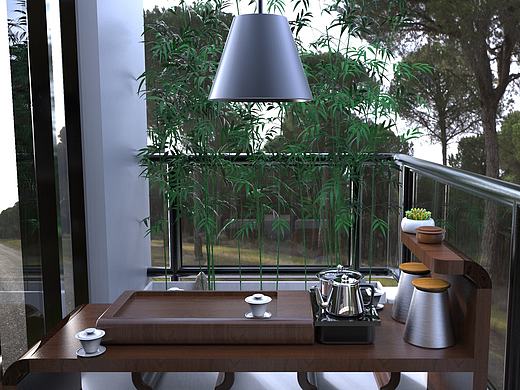 阳台改造+茶几设计