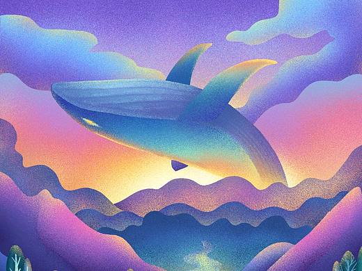 噪点光影插画