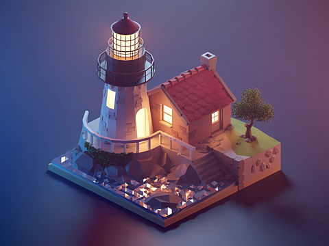 blender lowpoly 小练习