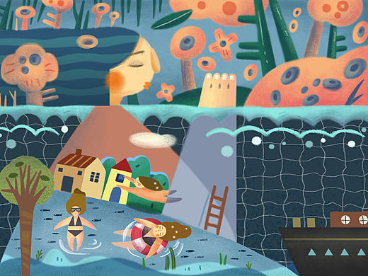 《生如夏花—花海》（个人主页-ZMjYxMzI1MjQ=） - 绘本 - 站酷设计师珍奇儿原创素材 - 站酷ZCOOL