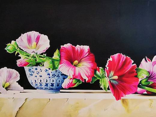 彩铅蜀葵（个人主页-ZNTY1MzQ3ODg=） - 绘画 - 站酷设计师微眠手绘原创素材 - 站酷ZCOOL