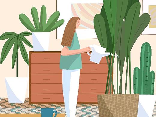 夏天的一組插畫（個人主頁-ZMzE0MTE5MDA=） - 商業(yè)插畫 - 站酷設(shè)計師yellfish原創(chuàng)素材 - 站酷ZCOOL