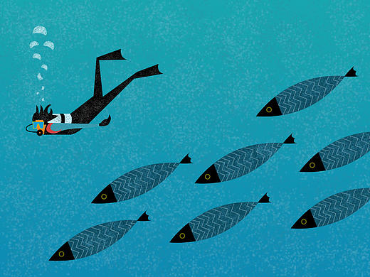 扁平肌理插画练习