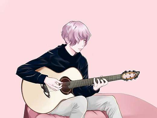 Play the guitar（个人主页-ZNDAzNTgxODA=） - 创作习作 - 站酷设计师jeanniea原创素材 - 站酷ZCOOL